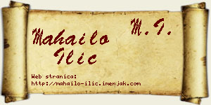Mahailo Ilić vizit kartica